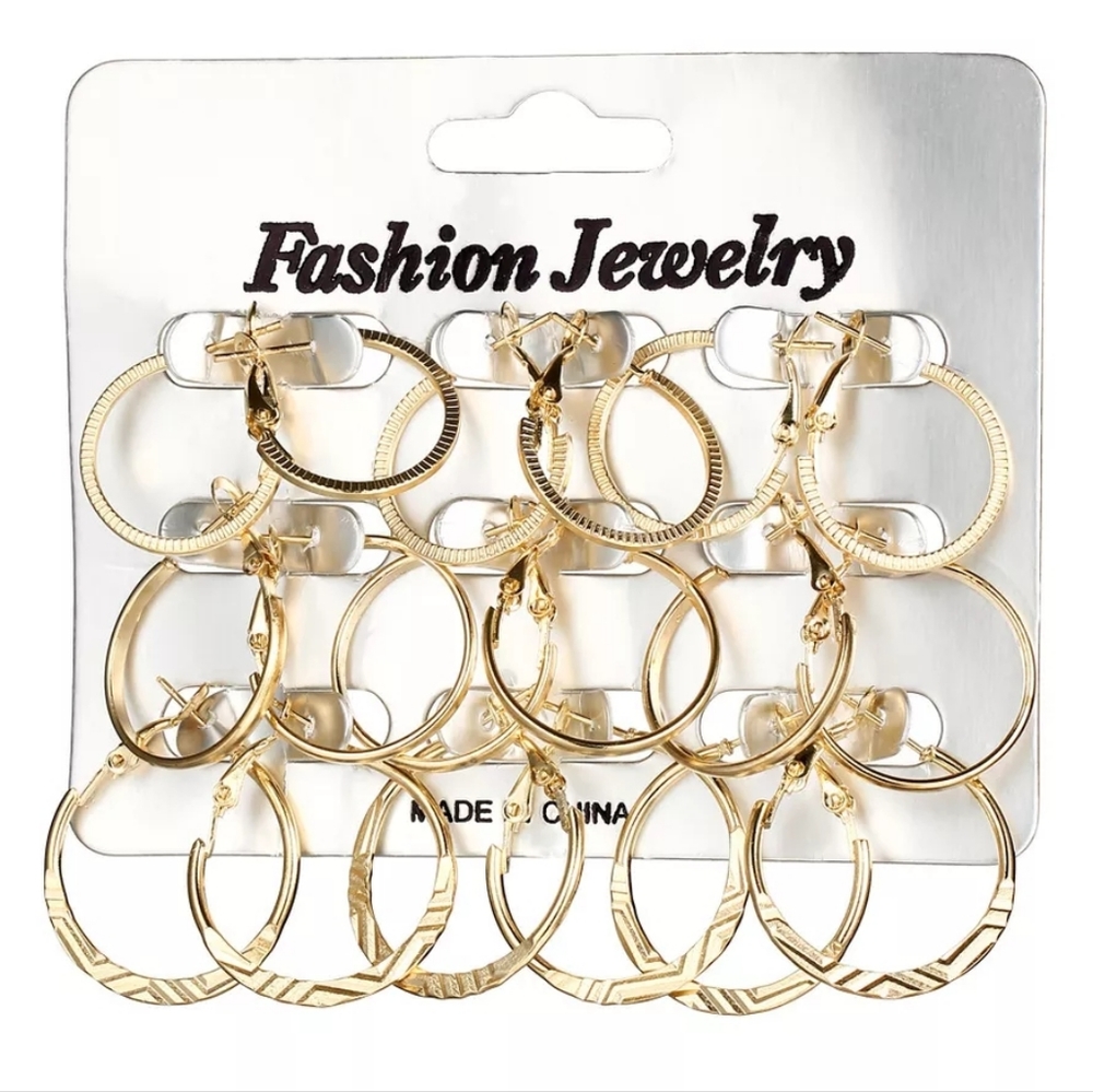 New Fashion Gold Color Hoop Earrings